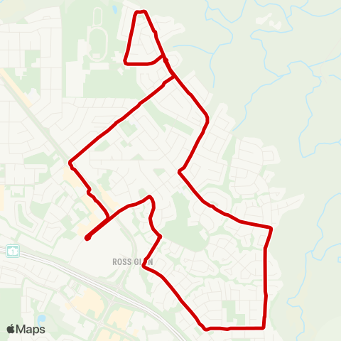 Medicine Hat Transit Ross Glen map