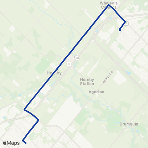 Milton Transit Steeles map