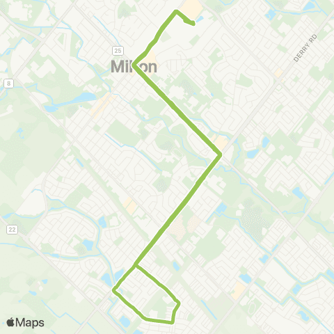Milton Transit Harrison map