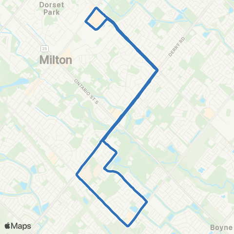 Milton Transit Willmott map