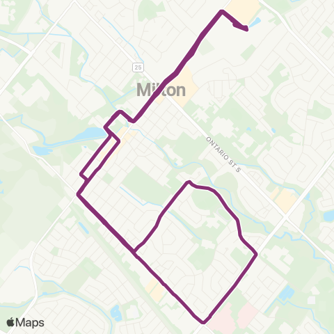 Milton Transit Main map