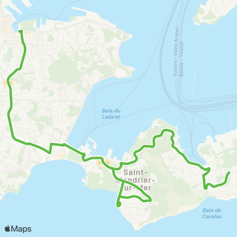 Mistral Sablettes - Hauts de St Mandrier map