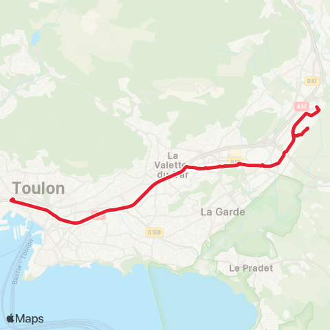 Mistral Observatoire - CAT Vert / Tourrache / ZI Toulon E. map