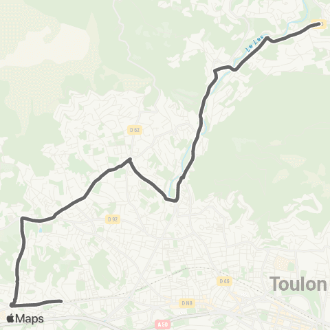 Mistral Scolaires Collèges Pin d'Alep et Marquisanne depuis Ripelle map