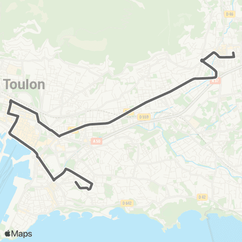 Mistral Scolaires Bon Accueil depuis De Gaulle - St Jean du Var map