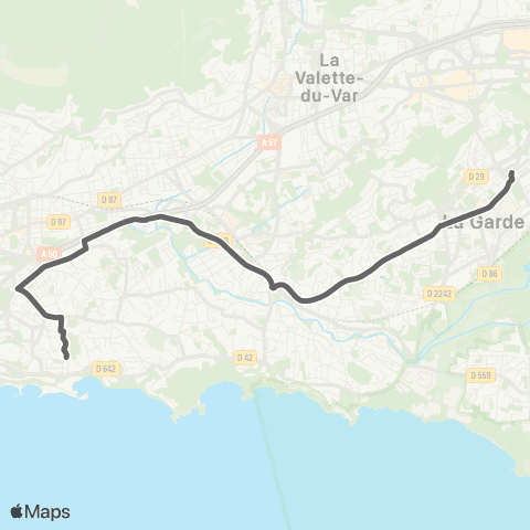 Mistral Scolaires Cours Fénelon depuis Jardin Veyret - La Palasse map