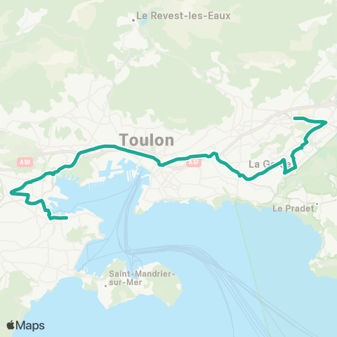 Mistral Valgora (La Valette) - La Seyne map