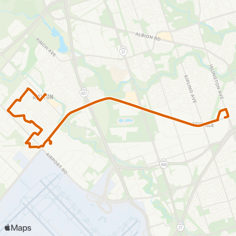 MiWay Rexdale map