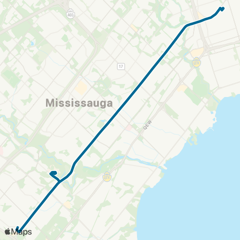 MiWay Dundas Express map