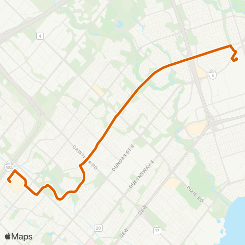 MiWay Bloor map