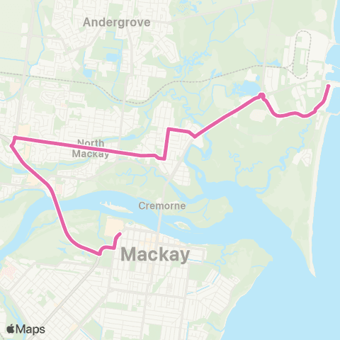 Translink Mackay Caneland - Mackay Harbour map