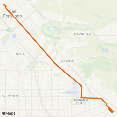 Metro Local Line map