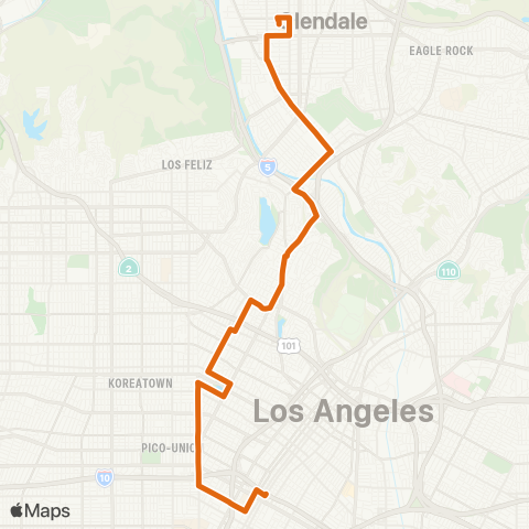 Metro Local Line map