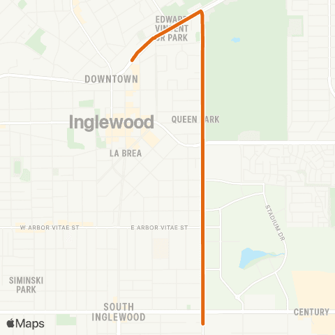 Metro Downtown Inglewood - Intuit Dome map