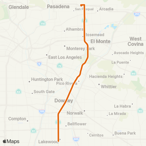 Metro Local Line map