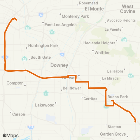 Metro Express Line map