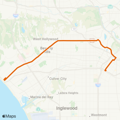 Metro Local Line map