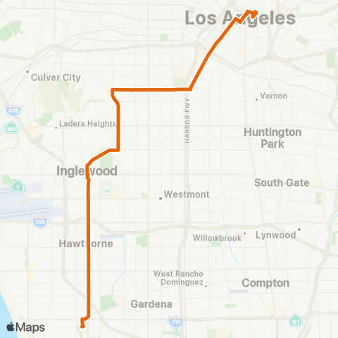 Metro Local Line map