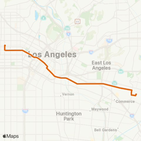 Metro Local Line map