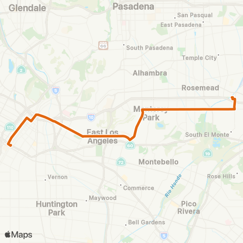 Metro Local Line map