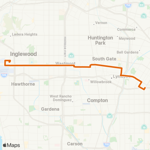 Metro Local Line map