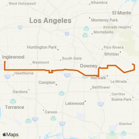 Metro Local Line map
