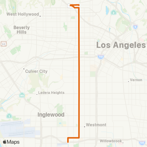 Metro Local Line map