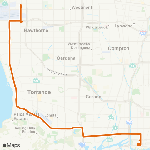 Metro Local Line map