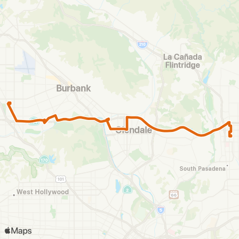 Metro Express Line map