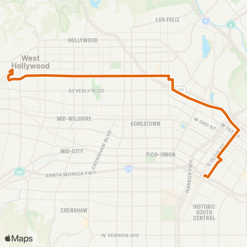 Metro Local Line map