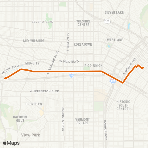 Metro Local Line map