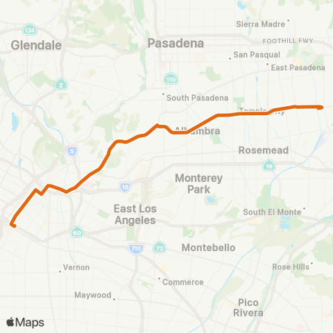 Metro Local Line map