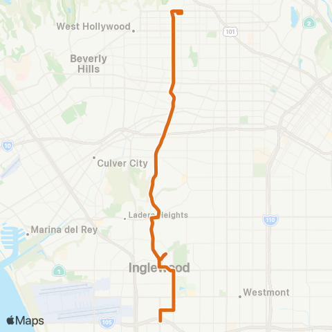 Metro Local Line map