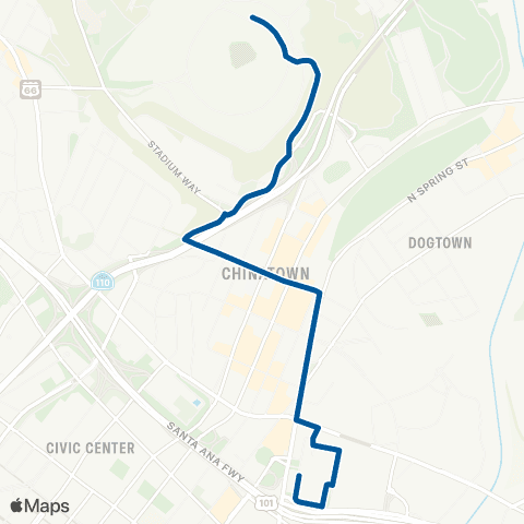 Metro Dodger Stadium Express map
