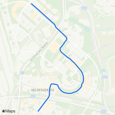 Metro Ligero Pinar de Chamartín - las Tablas map