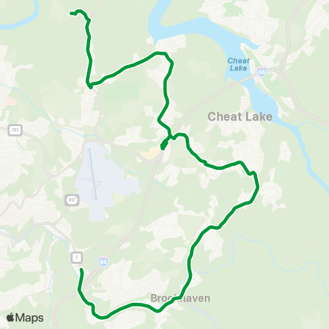 Mountain Line Transit Authority Eastern Circulator map