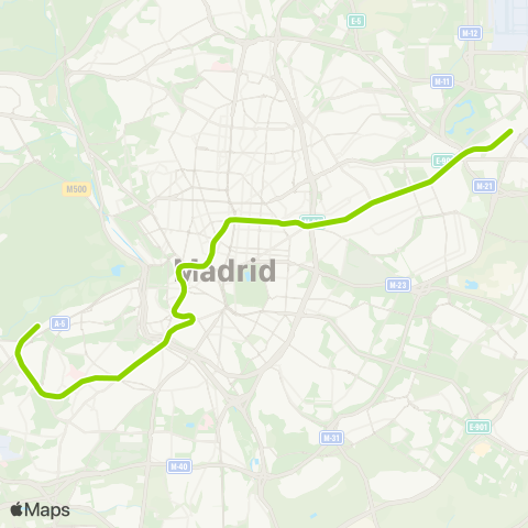 Metro Alameda de Osuna-Casa de Campo map