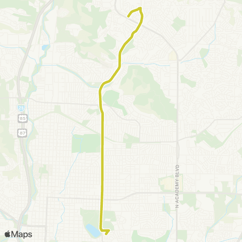Mountain Metro Union Blvd map