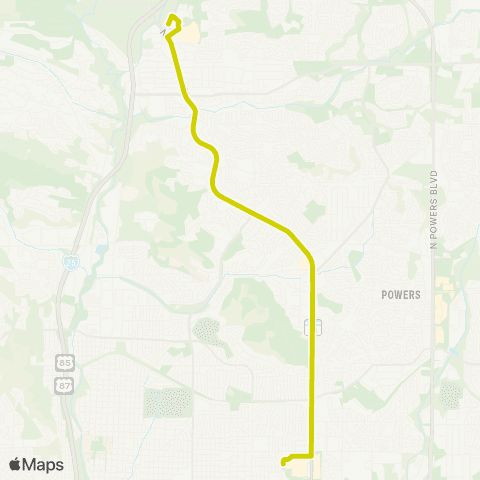 Mountain Metro N. Academy Blvd / Voyager map