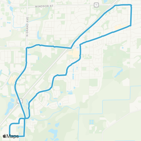 Madison Metro Route W map