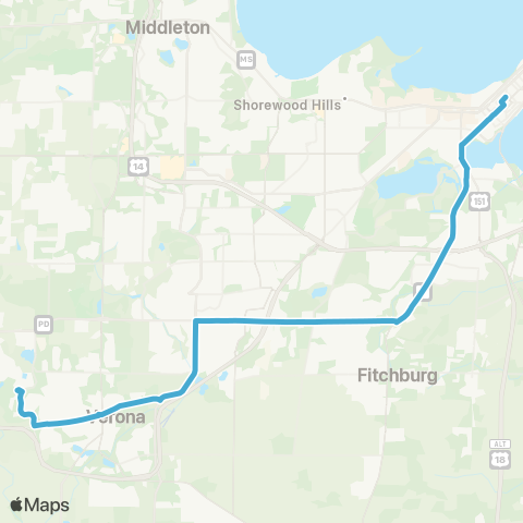Madison Metro Route 75 map
