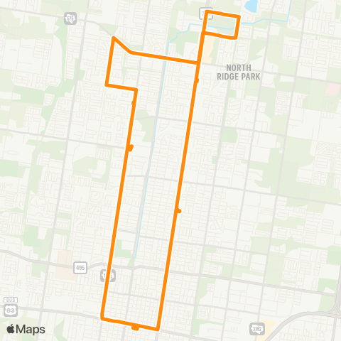 Metro McAllen Route 2 map