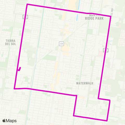 Metro McAllen Route 8 map