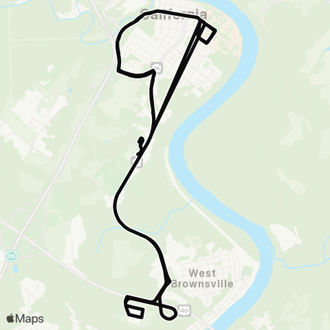 MMVTA Cal U Vulcan Flyer Shuttle map