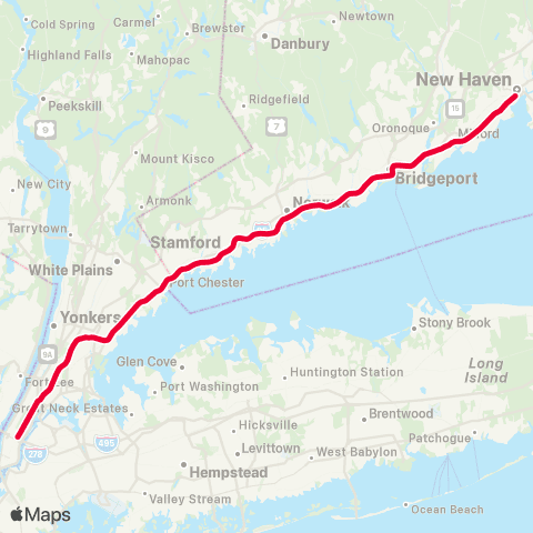 Metro-North New Haven Line New Haven Line map