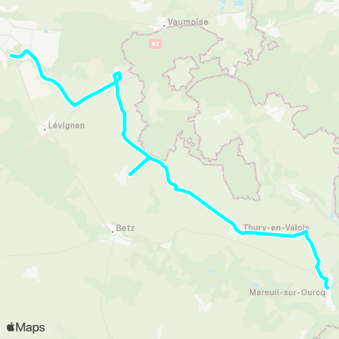 Mobi Mareuil-sur-Ourcq - Crépy-en-Valois map