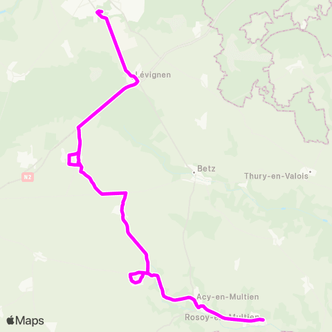 Mobi Rosoy-en-Multien - Crépy-en-Valois map