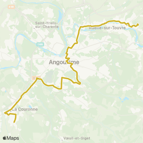 Möbius La Couronne Gallands - Ruelle Cité Scolaire map