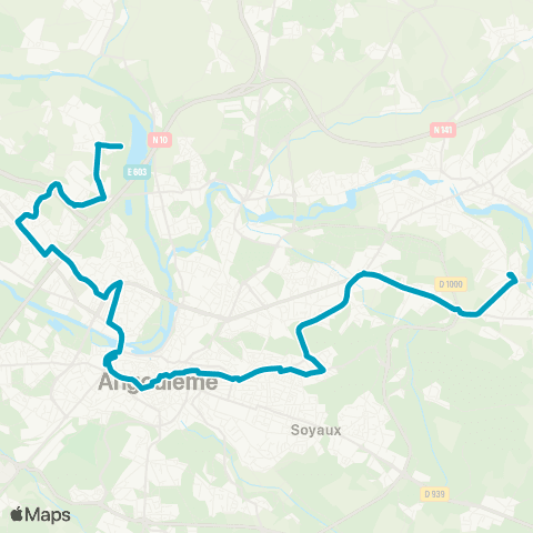 Möbius St-Yrieux Plan d'eau - Magnac Mairie map
