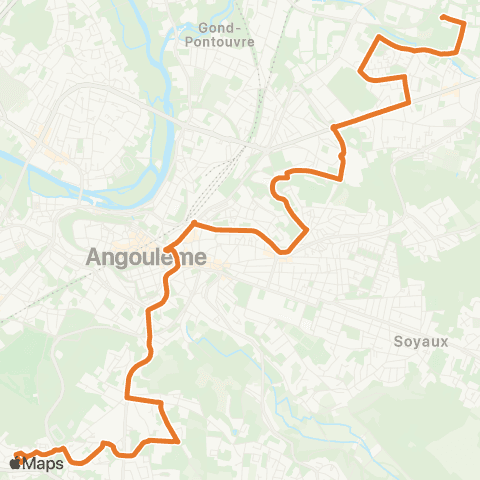 Möbius Angoulême Arche - Isle-d'Espagnac CCI Campus N. map